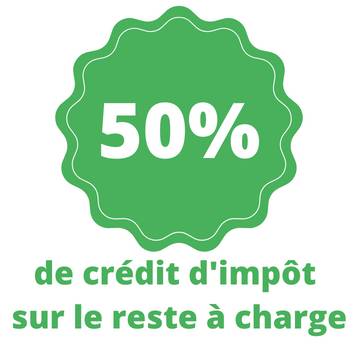 50% de crédit d'impôt sur le reste à charge